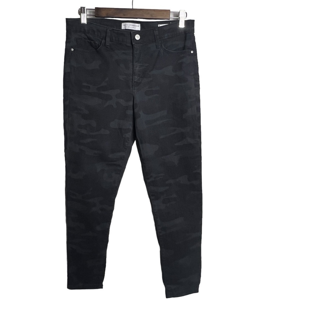 Social Standard by Sanctuary Jeans Women's Size 8 Camo Black Ankle Skinny - Picture 2 of 12